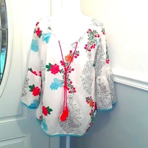 Soft Surroundings Embroidered Top